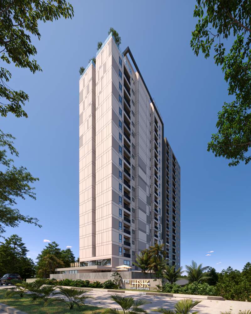 Fachada diurna do The Link Residence